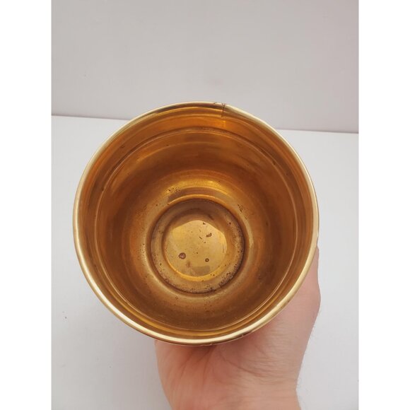 Vintage 1980s brass Planter, Plant Holder, Succulent Pot, brass Plant Pot, brass - Picture 8 of 10